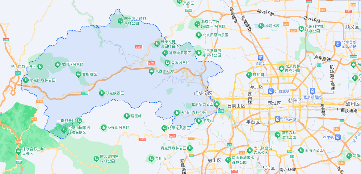门头沟新房楼盘区位图